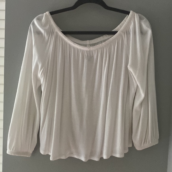 Ecote white flouncy top size large - Picture 4 of 5